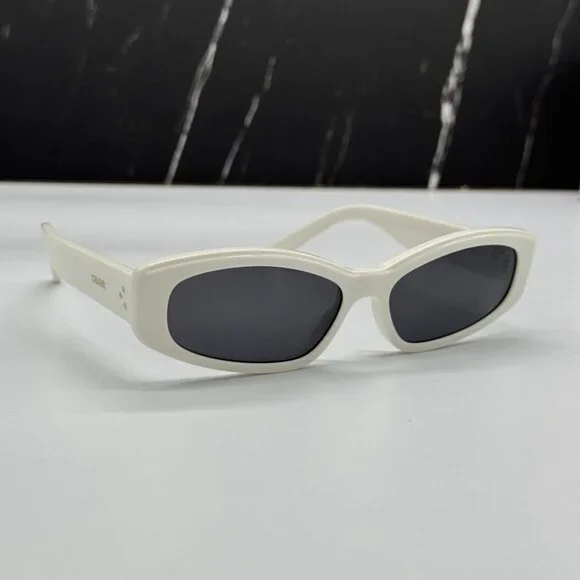 NEW CL40252I 25A CELINE SUNGLASSES WHITE GREY WOMEN EYEWEAR  display picture 1